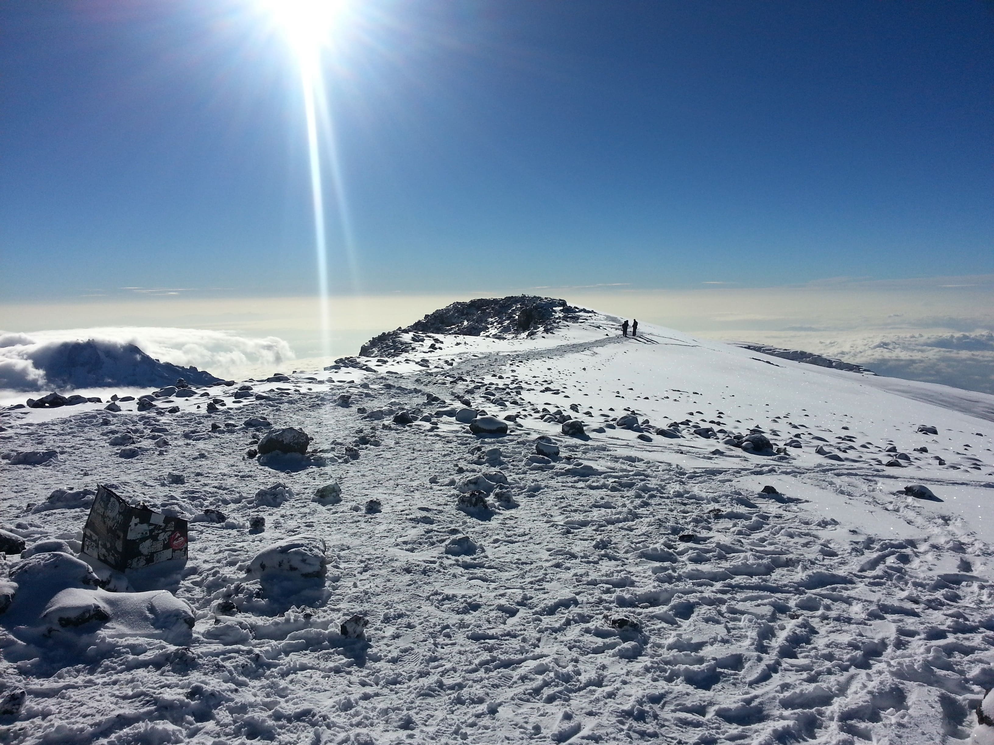 A top view of the Mount Kilimanjaro (5895 metres)