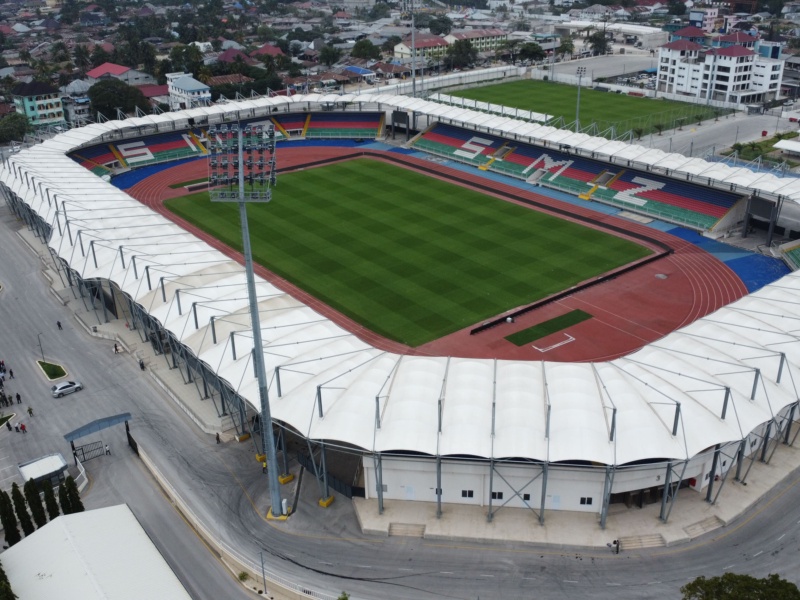A newly constructed Amaan Stadium